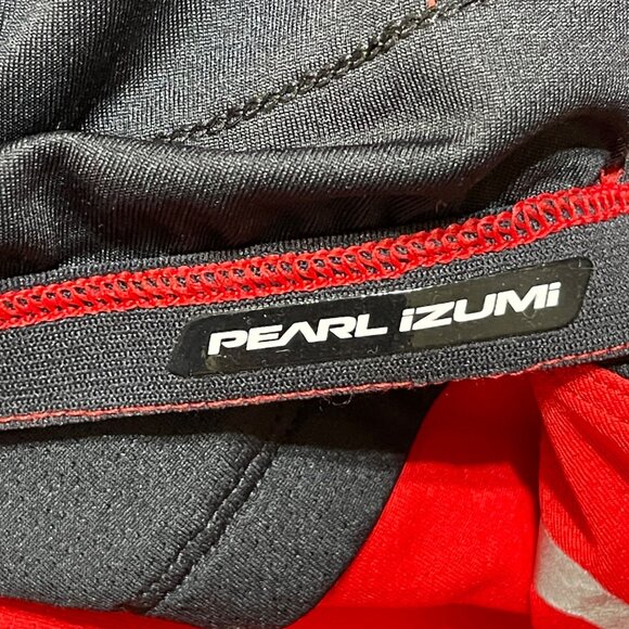 Pearl Izumi Cycling Shirt Black Red Size L Large Pocket Back Men's - Picture 4 of 6